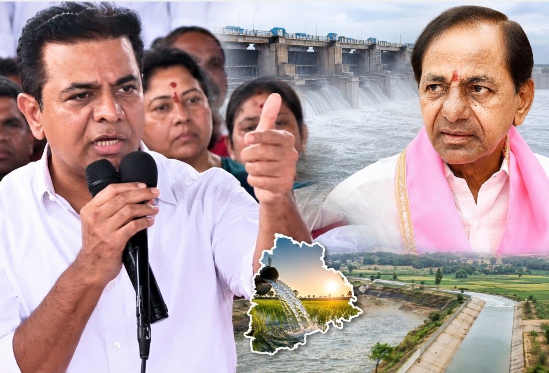 మేడిగడ్డను వారం రోజులు కేసీఆర్‌కు అప్పగిస్తే తెలంగాణ అంతా నీళ్లు పారిస్తాం: కేటీఆర్
