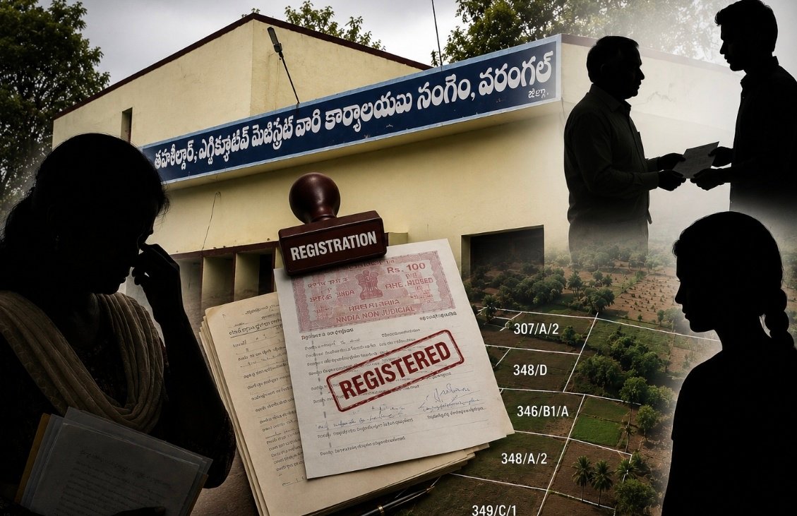 ఆడబిడ్డ ఆస్తికి.. ‘రెవెన్యూ’ ఎసరు!  ​ సంగెం తహసీల్దార్‌ కార్యాలయంలో బరితెగింపు రిజిస్ట్రేషన్