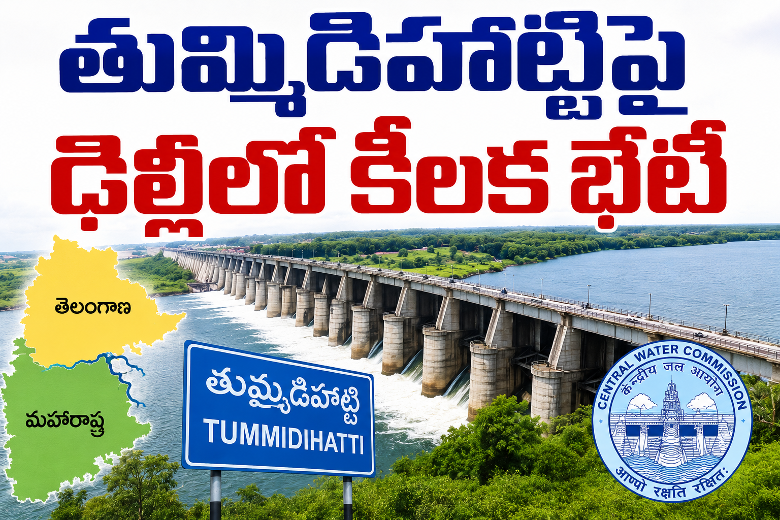 తుమ్మిడిహట్టిపై ఢిల్లీలో కీలక భేటీ