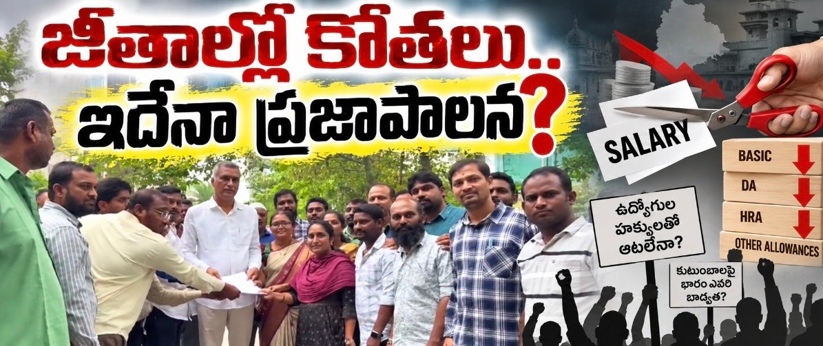 జీతాల్లో కోతలు.. ఇదేనా ప్రజాపాలన?