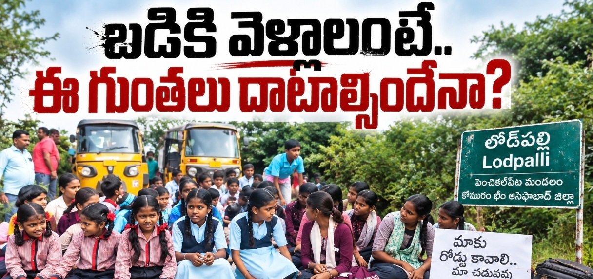 బడికి వెళ్లాలంటే.. ఈ గుంతలు దాటాల్సిందేనా?